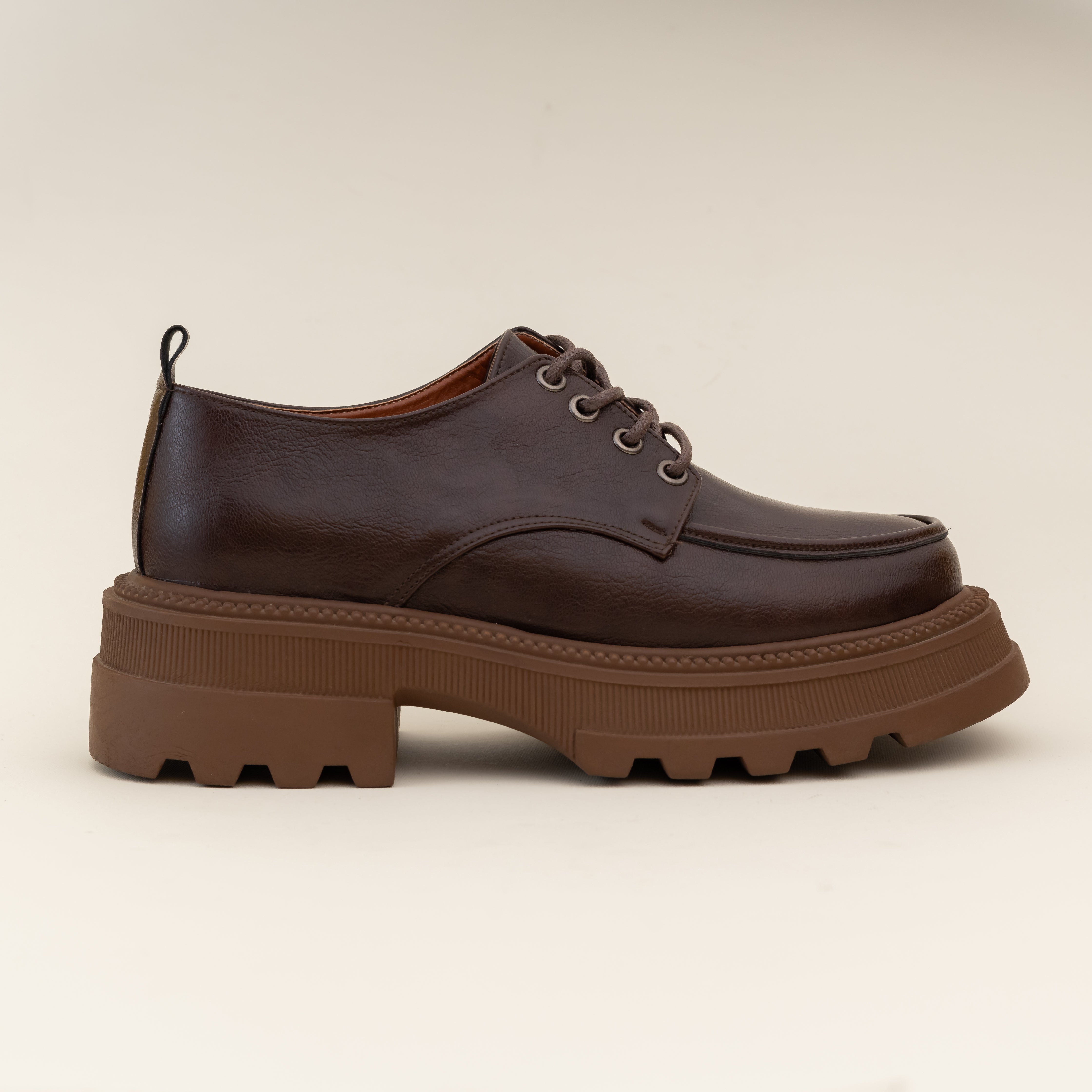 Chunky Lace-up Dark Brown Women