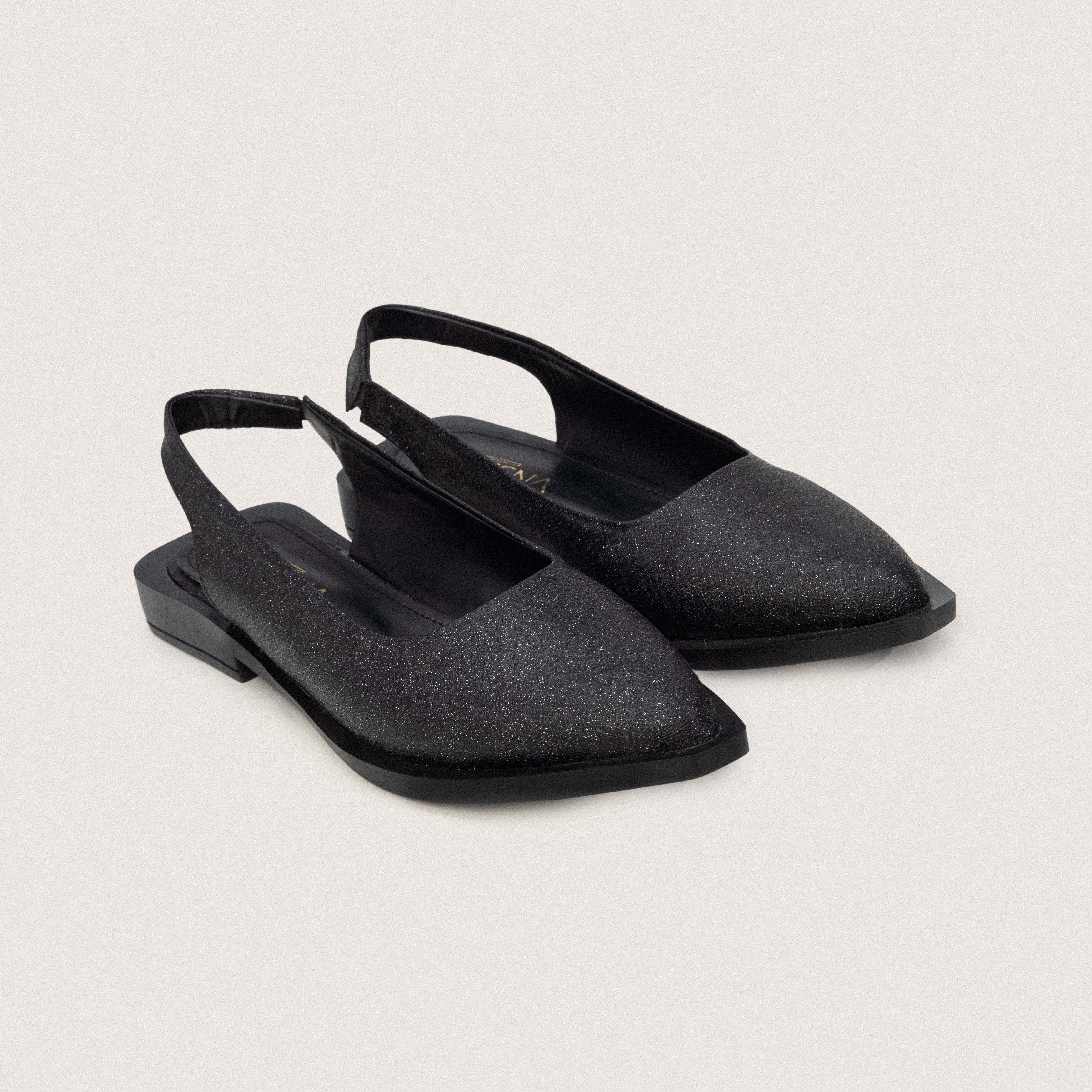 Nora Slip in Black Shine