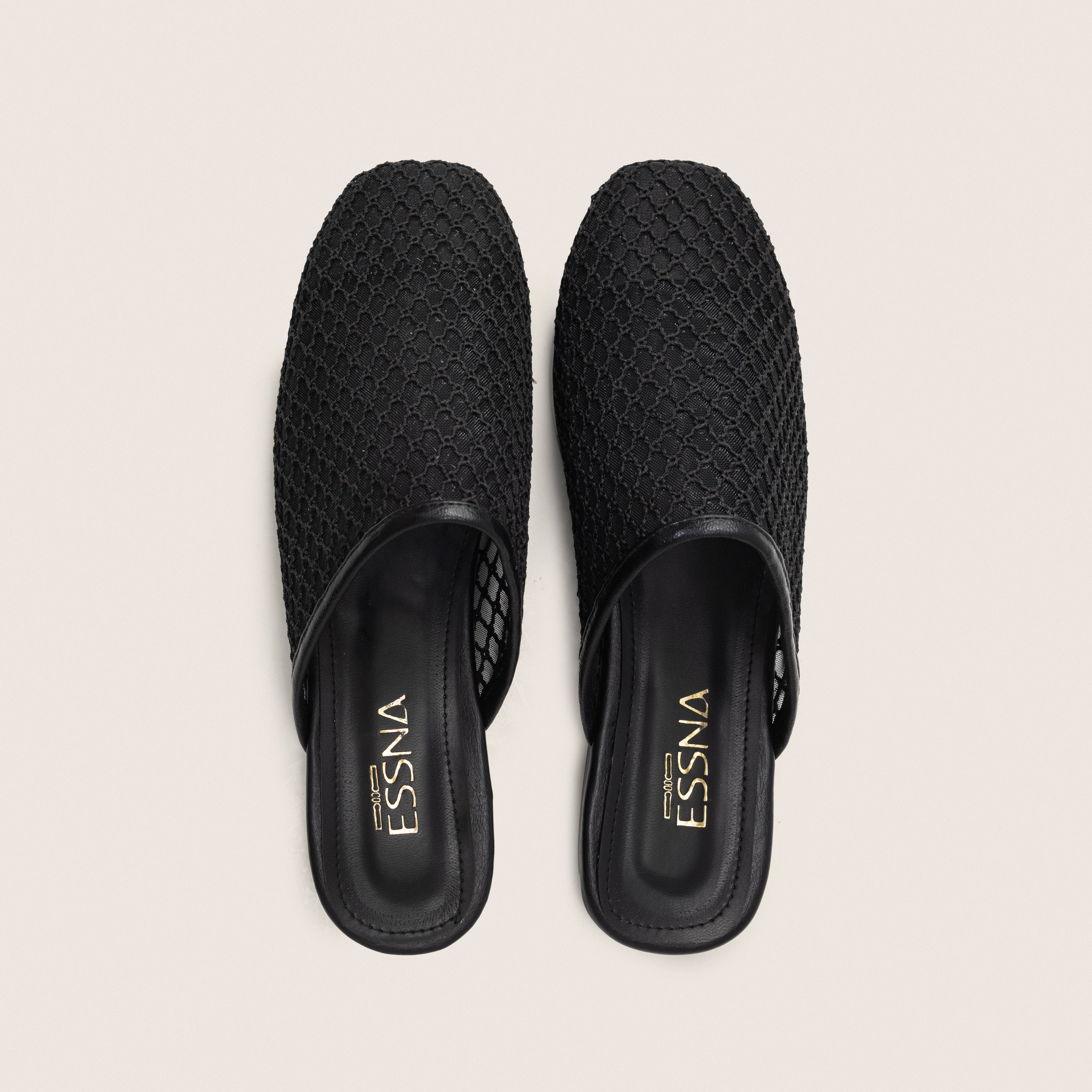 Mesh Mules in Black