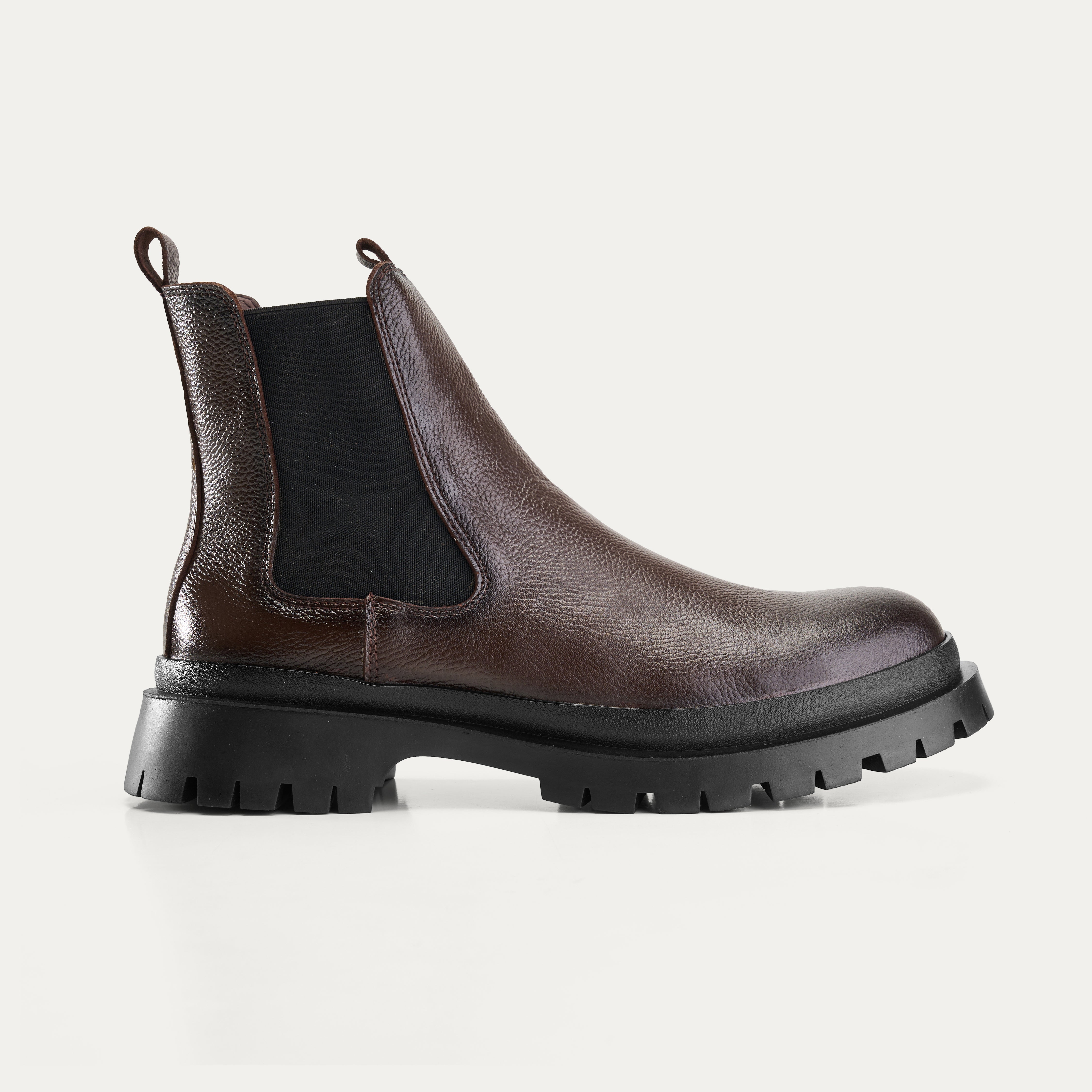 City Leather Boots in Brown